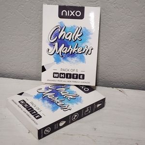 Liquid Chalk Markers Blackboards, Glass - White